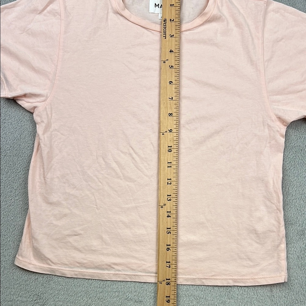 NWOT MATE the Label Shrunken Tee Pink Short Sleeve Tee - Picture 3 of 6